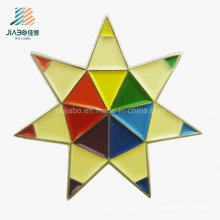 High Quality Factory Price Enamel Paint Star Shape Metal Pin Badges